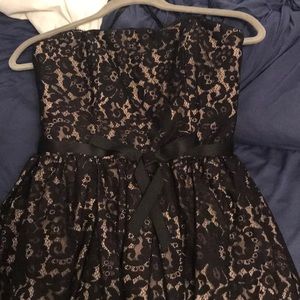 Black and ivory lace dress